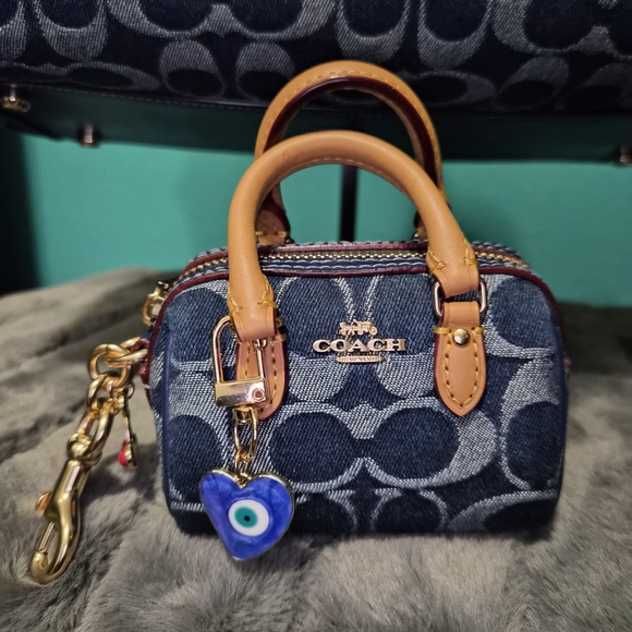 COACH LARGE DENIM ROWAN - Picture 5 of 16